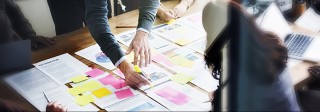 business people working on corporate strategy