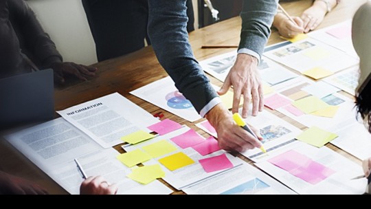 business people working on corporate strategy
